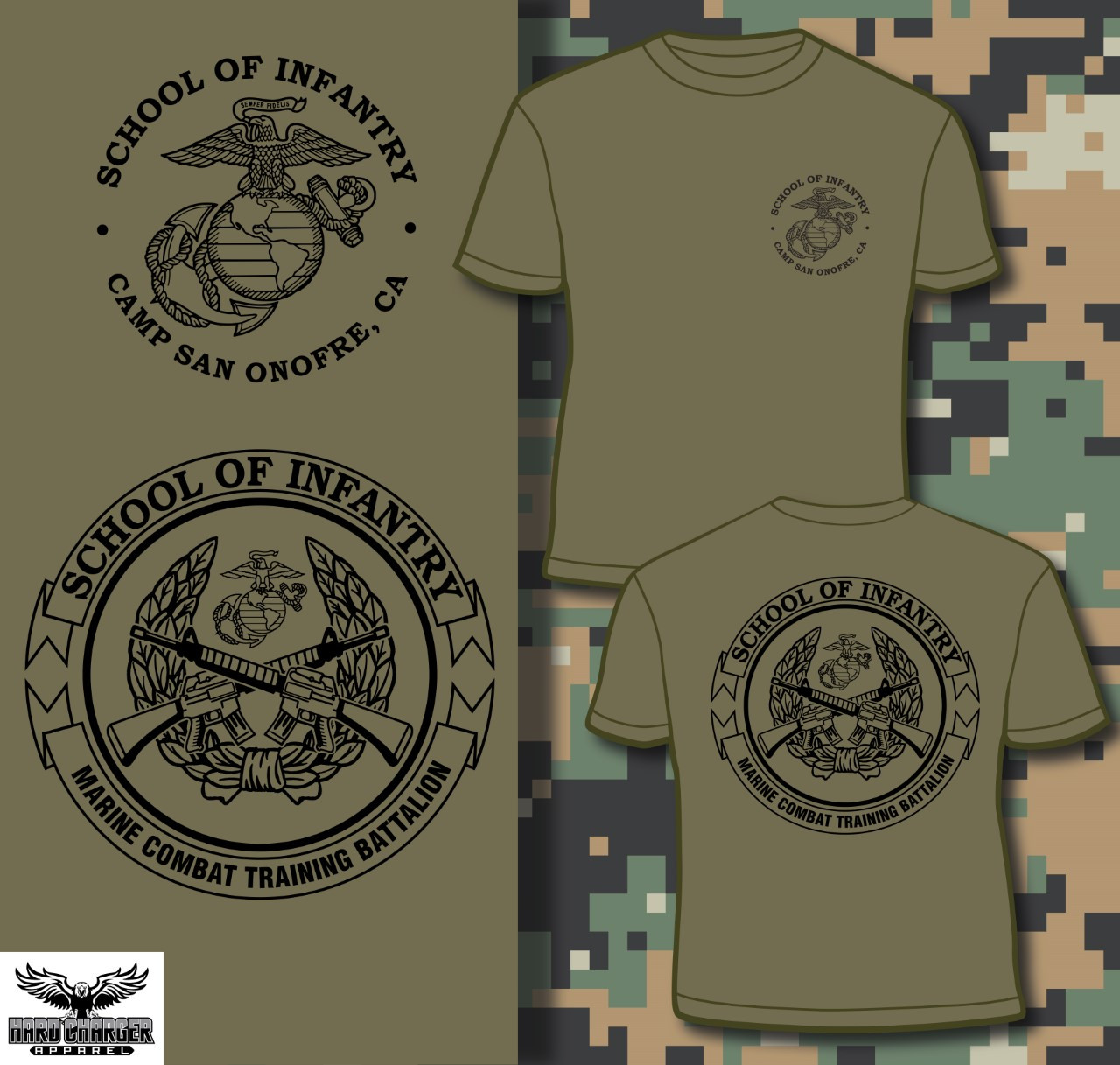 School of Infantry Camp San Onofre T-shirt - Hard Charger Apparel