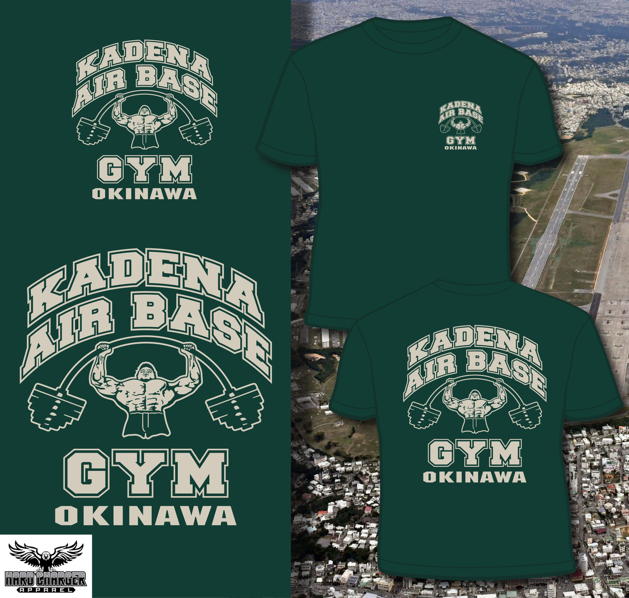 カデナ　空軍　Youth Programs Sports　シャツ Kadena Air Base Gym, Okinawa T-shirt - Hard Charger Apparel