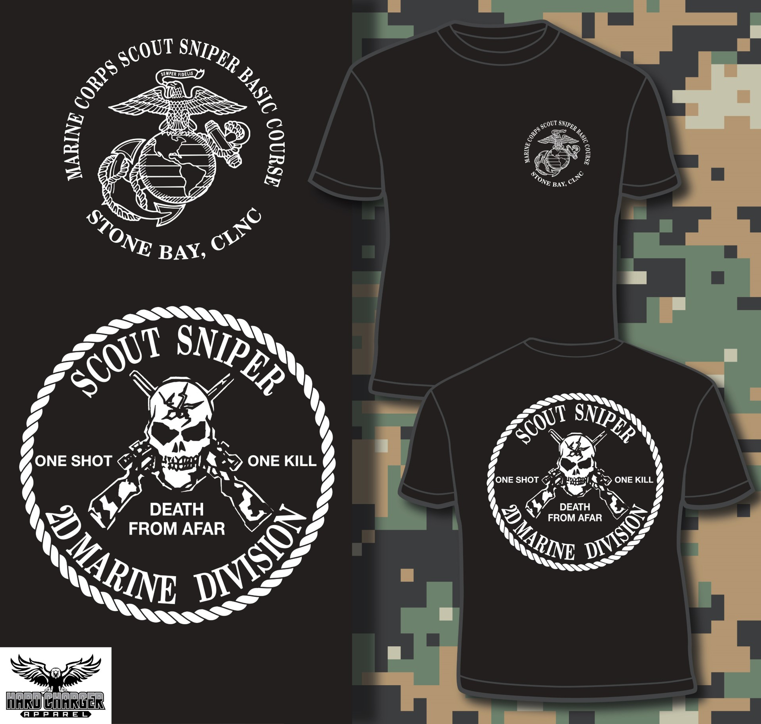Scout Sniper School Camp Lejeune T- shirt - Hard Charger Apparel