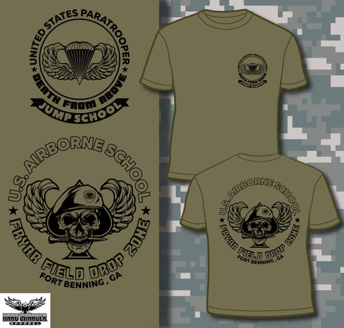 Airborne School, Fort Benning, GA T-shirt - Hard Charger Apparel