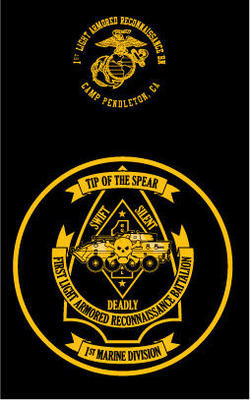 1st Light Armored Reconnaissance Battalion Hood - Hard Charger Apparel