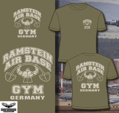 Ramstein Air Base Gym Germany T-shirt - Hard Charger Apparel