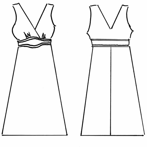 Long Dress Front and Back Design