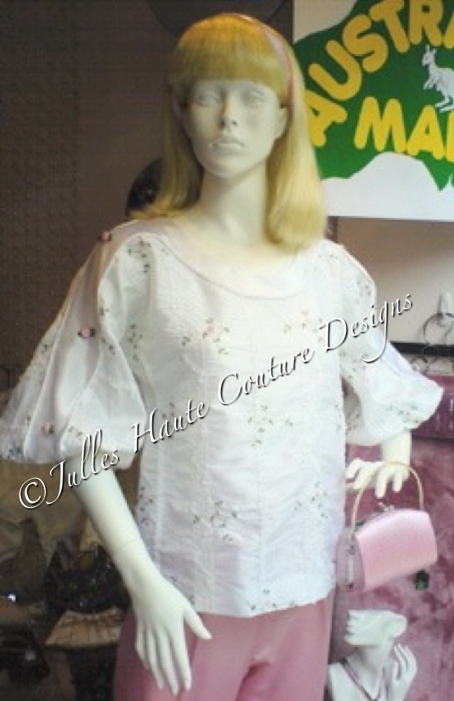 White Rose Dolman Top