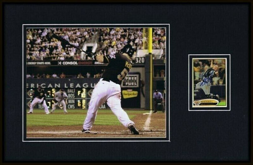Mike McKenry Signed Framed 11x17 Photo Display Pirates HR vs Cubs