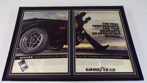 1985 Goodyear Tires 12x18 Framed ORIGINAL Vintage Advertising Display