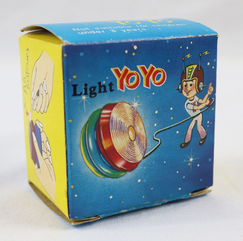 VINTAGE in Original Box Light Up Yo-Yo Great Graphics!