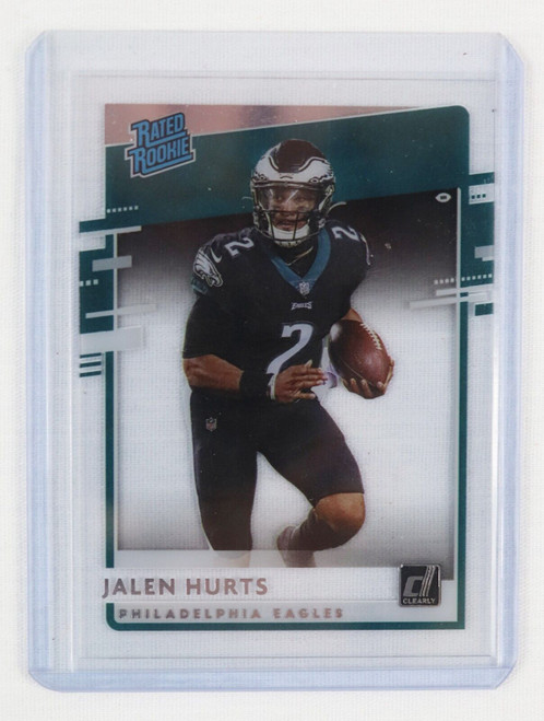 Jalen Hurts 2020 Panini Chronicles Donruss Clearly Rated Rookie RC RR-JAH