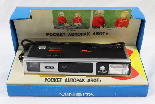 VINTAGE Minolta Autopak 460Tx Pocket film Camera in Original Box