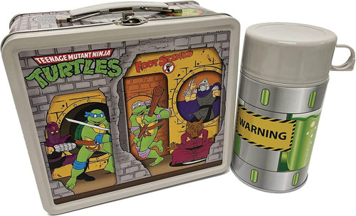 BRAND NEW 2022 Diamond Select TMNT Sewer Lair PX Metal Lunch Box + Thermos