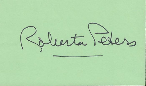 Roberta Peters Signed 3x5 Index Card