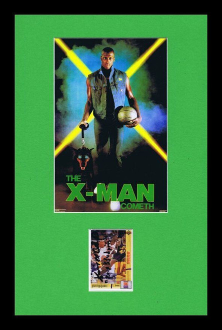Xavier McDaniel Signed Framed 11x17 Photo Display Sonics X Man