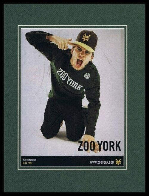 Zoo York 2004 Framed 11x14 ORIGINAL Advertisement Ashton Kutcher