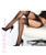Coquette Halo 1 Pair Sheer thigh high stockings in Black