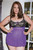 Violet Sky 2 Piece Mesh & Lace Babydoll, Underwire Cups & G-String in Plus Size 