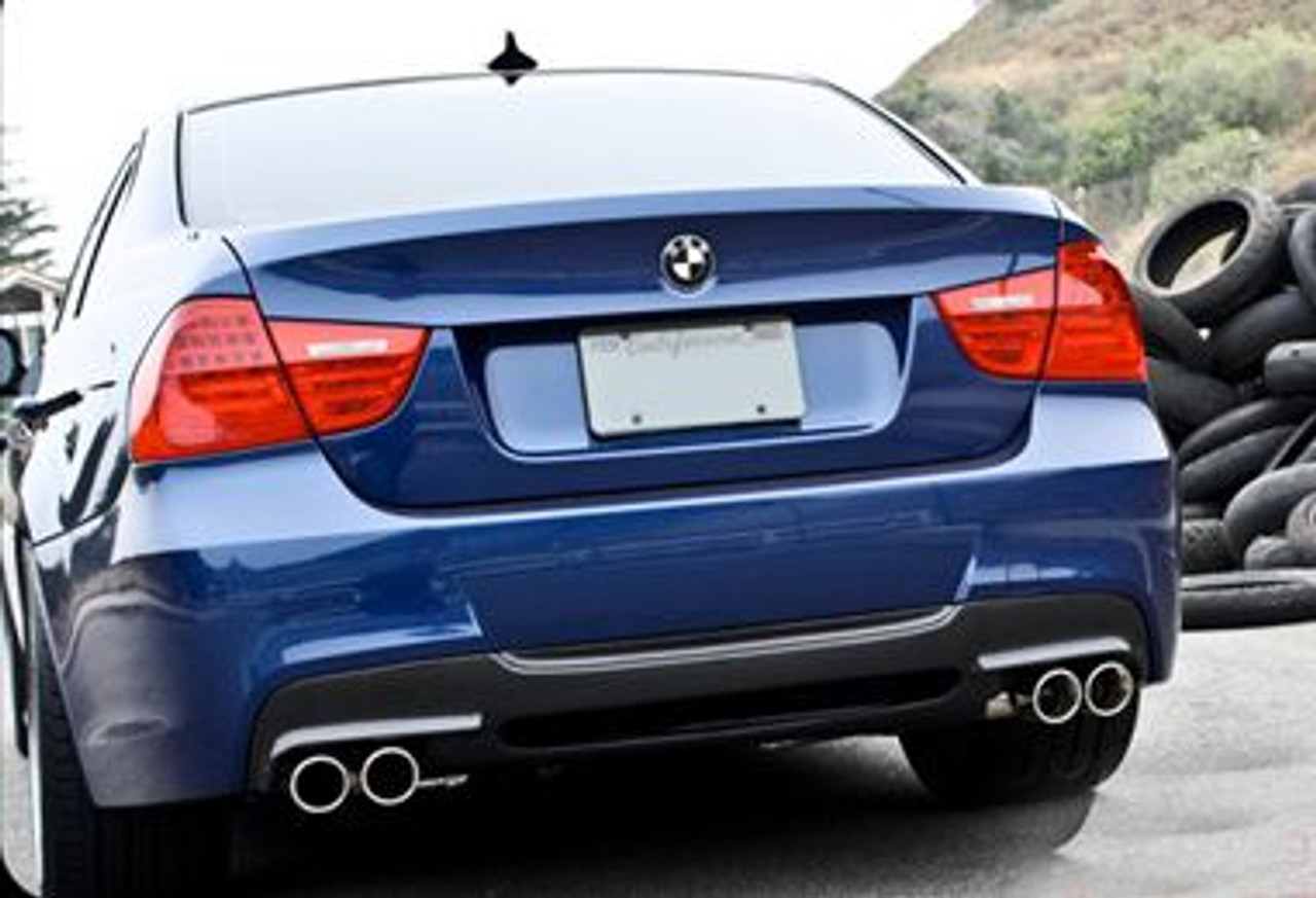 M3 Style Rear Bumper For 2006-2011 BMW 3 Series E90 4 Dr [Dual Exhaust,  Quad Tips]