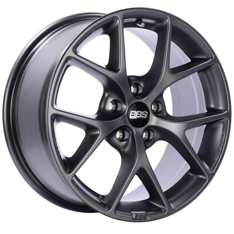 BBS CH-R 18x8.5 5x112 ET38 Satin Black Polished Rim Protector Wheel -82mm PFS/Clip Required