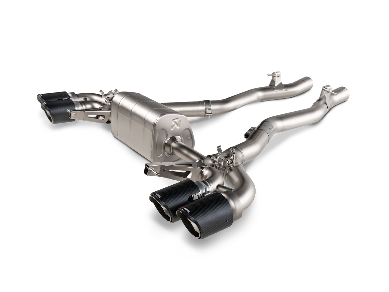 Akrapovic 2021 BMW M8/M8 Competition (F91/F92) Evolution Line Cat Back (Titanium) w/Carbon Tips main image 1