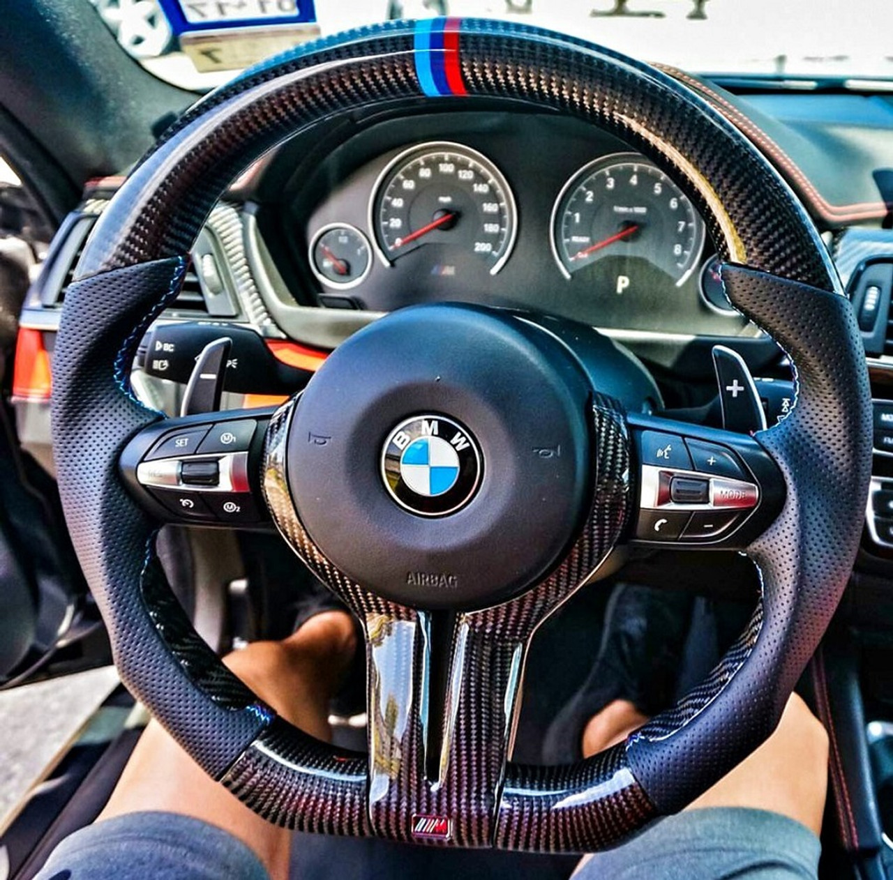 Dinmann Custom Carbon Fiber Steering Wheel FOR BMW F87M2 F80 M3 F82 F83