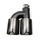 Twenty Two Tuning BMW Dual Black M Performance Style H Shape Carbon Fibre Exhaust Tips Twenty Two Tuning BMW Dual Black M Performance Style H Shape Carbon Fibre Exhaust Tips