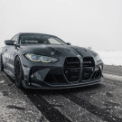 Essentials BMW G80 M3 & G82 M4 Gloss Black CSL Style Front Kidney Grilles with ACC (2021+) - AU-BG8XFGGB