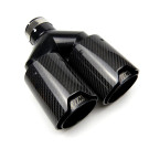 Twenty Two Tuning Replacement - BMW M Performance Style Carbon Fibre Dual Black Exhaust Tip (Single)