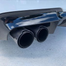 Twenty Two Tuning Replacement - BMW M Performance Style Carbon Fibre Dual Black Exhaust Tip (Single)