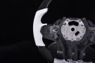 Cvrbonized G-Series PANDA Steering Wheel - Flat Top | Flat Bottom | White Leather |