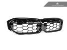 AutoTecknic Gloss Black Honeycomb Front Grille - G20 3-Series LCI  ATK-BM-0620-HC-GB