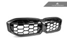 AutoTecknic Dry Carbon Fiber Honeycomb Front Grille - G20 3-Series LCI  ATK-BM-0620-HC-CF