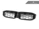 AutoTecknic Dry Carbon Fiber Honeycomb Front Grille - G20 3-Series LCI  ATK-BM-0620-HC-CF