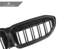AutoTecknic Dry Carbon Fiber Dual-Slats Front Grilles - G20 3-Series Pre-LCI  ATK-BM-0615-DS-CF