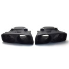 Twenty Two Tuning Mercedes Benz BRABUS Style Black Steel Exhaust Tips