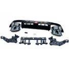 Twenty Two Tuning Mercedes Benz C-Class/C43 (W205/S205) BRABUS Style Gloss Black Rear Diffuser And Exhaust Tips