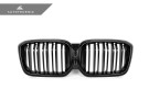 AutoTecknic Dual-Slats Gloss Black Front Grille - G01 X3 | G02 X4 LCI  ATK-BM-0621-DS-GB