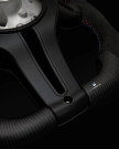 CARBONE - BMW Alcantara Flat Bottom Black N Red Matte Dry Carbon Fiber Steering Wheel for F Chassis- CARBONE Signature Design for F30 F32 F80 F82 M3 M4 M2 335i 340i 328i 440i 435i
