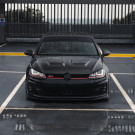 ZAERO Design VW Golf GTI & Golf GTD Mk7 EVO-1 Gloss Black Front Splitter (2013-2017) - ZA-GOLF-7-GTI-FS