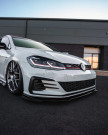 ZAERO Design VW Golf GTI & Golf GTD Mk7.5 EVO-1 Gloss Black Front Splitter (2017-2020) - ZA-GOLF-75-GTI-FS