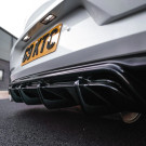 ZAERO Design VW Golf GTI Mk7.5 EVO-1 Gloss Black Rear Diffuser (2017-2020) - ZA-GOLF-75-GTI-DF