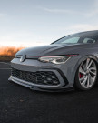 ZAERO Design VW Golf R-Line & Golf GTI Mk8 EVO-1 Gloss Black Front Splitter (2020+) - ZA-GOLF-8-GTI-FS