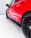 ZAERO Design VW Golf / Golf GTI / Golf R Mk8 & Mk8.5 EVO-1 Gloss Black Side Skirts (2020+) - ZA-GOLF-8-SW