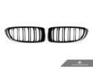 AutoTecknic Dual-Slats Stealth Black Front Grille Set - F32/ F36 4-Series | F80 M3 | F82 M4 - ATK-BM-0175-DS-MB AutoTecknic Dual-Slats Stealth Black Front Grille Set - F32/ F36 4-Series | F80 M3 | F82 M4 - ATK-BM-0175-DS-MB