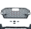 Canadian Auto Performance 2020-2025 Audi RS4 Honeycomb Silver Frame Grille | B9.5 Audi A4/S4 V2