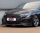 Canadian Auto Performance 2021-2024 8Y Audi A3 S-Line/S3 - Gloss Black Front Lip - CAP-FL-029