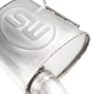 Stainless Works 2018 Jeep TrackHawk 6.2L 3in Catback System X-Pipe Turbo S-Tube Muffler Stock Exit - sswJEEP1862CB-S