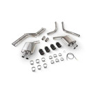 Scorpion Exhaust Resonated Non-Valved Quad Tip Half Exhaust System for C7 Audi S6/S7 - Carbon Ascari - SAUS119CF