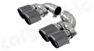 CARGRAPHIC Double-End Tailpipe Set - 4x 89mm - Round - Slash Cut w/Stainless Steel Liner & CARGRAPHIC Logo - Visual Carbon Matte For Diesel BMW 5-Series G30/G31 - CARBMW5G30ER35KEVTPCG CARGRAPHIC Double-End Tailpipe Set - 4x 89mm - Round - Slash Cut w/Stainless Steel Liner & CARGRAPHIC Logo - Visual Carbon Matte For Diesel BMW 5-Series G30/G31 - CARBMW5G30ER35KEVTPCG
