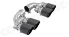 CARGRAPHIC Double-End Tailpipe Set - 4x 89mm - Round - Slash Cut w/Stainless Steel Liner - Visual Carbon Matte For Diesel BMW 5-Series G30/G31 - CARBMW5G30ER35KEVTP CARGRAPHIC Double-End Tailpipe Set - 4x 89mm - Round - Slash Cut w/Stainless Steel Liner - Visual Carbon Matte For Diesel BMW 5-Series G30/G31 - CARBMW5G30ER35KEVTP