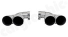 CARGRAPHIC Rear Silencer Replacement Pipe w/2x Active Sound Modules & 4x 89mm Brushed Stainless Steel Sport Tailpipes For Diesel BMW 5-Series G30/G31 Single-Flow Exhaust Systems - PERG30DSM35