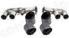 CARGRAPHIC Double-End Tailpipe Set - 4x 100mm - Round - Slash Cut w/SS Liner & CARGRAPHIC Logo - Visual Carbon Matte For BMW X6 G06 xDrive 30d / 40d / M50d Vehicles w/M-Package - CARX6G06DER40KEVTPCG CARGRAPHIC Double-End Tailpipe Set - 4x 100mm - Round - Slash Cut w/SS Liner & CARGRAPHIC Logo - Visual Carbon Matte For BMW X6 G06 xDrive 30d / 40d / M50d Vehicles w/M-Package - CARX6G06DER40KEVTPCG